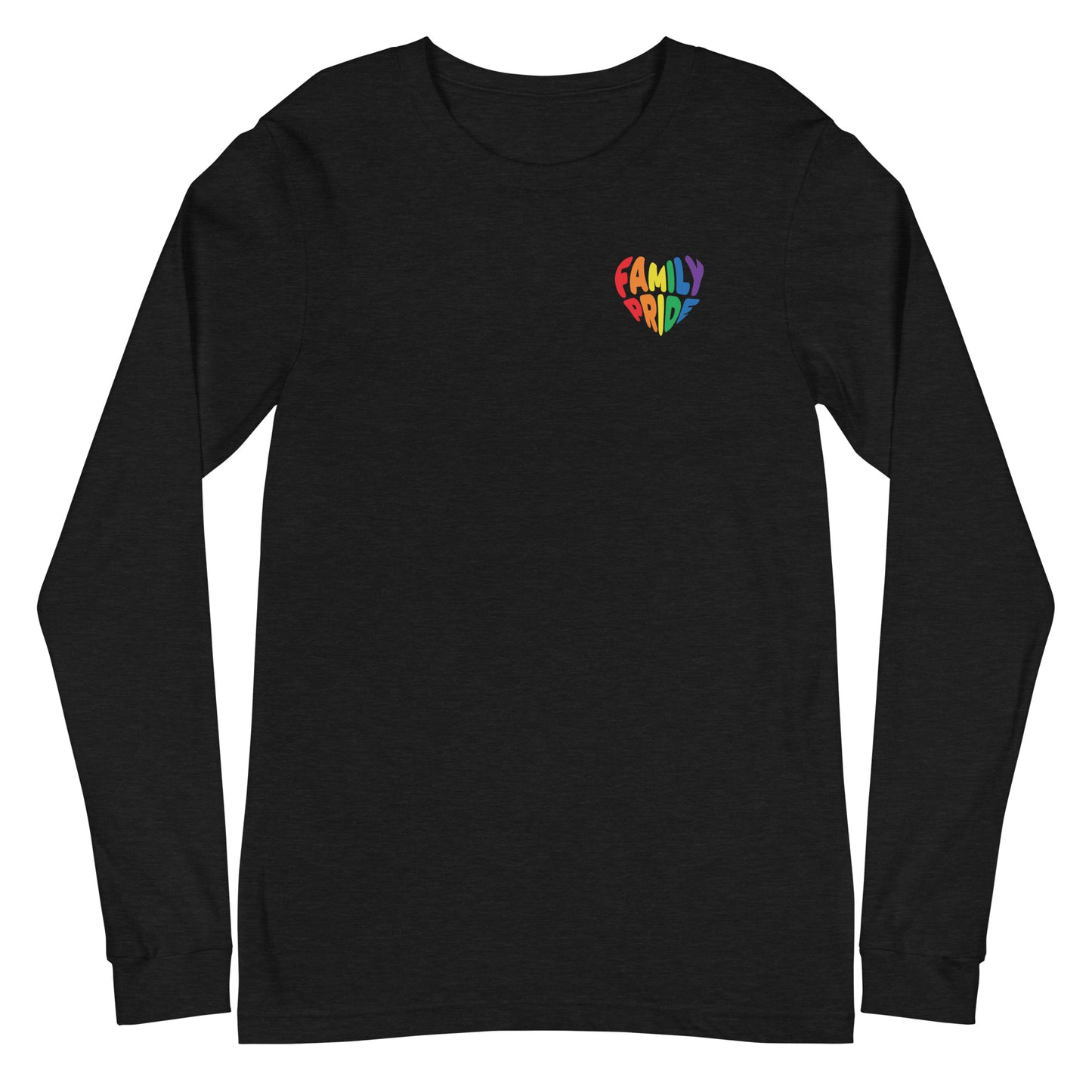 Family Pride Heart Longsleeve Tee (Double-Sided Print)
