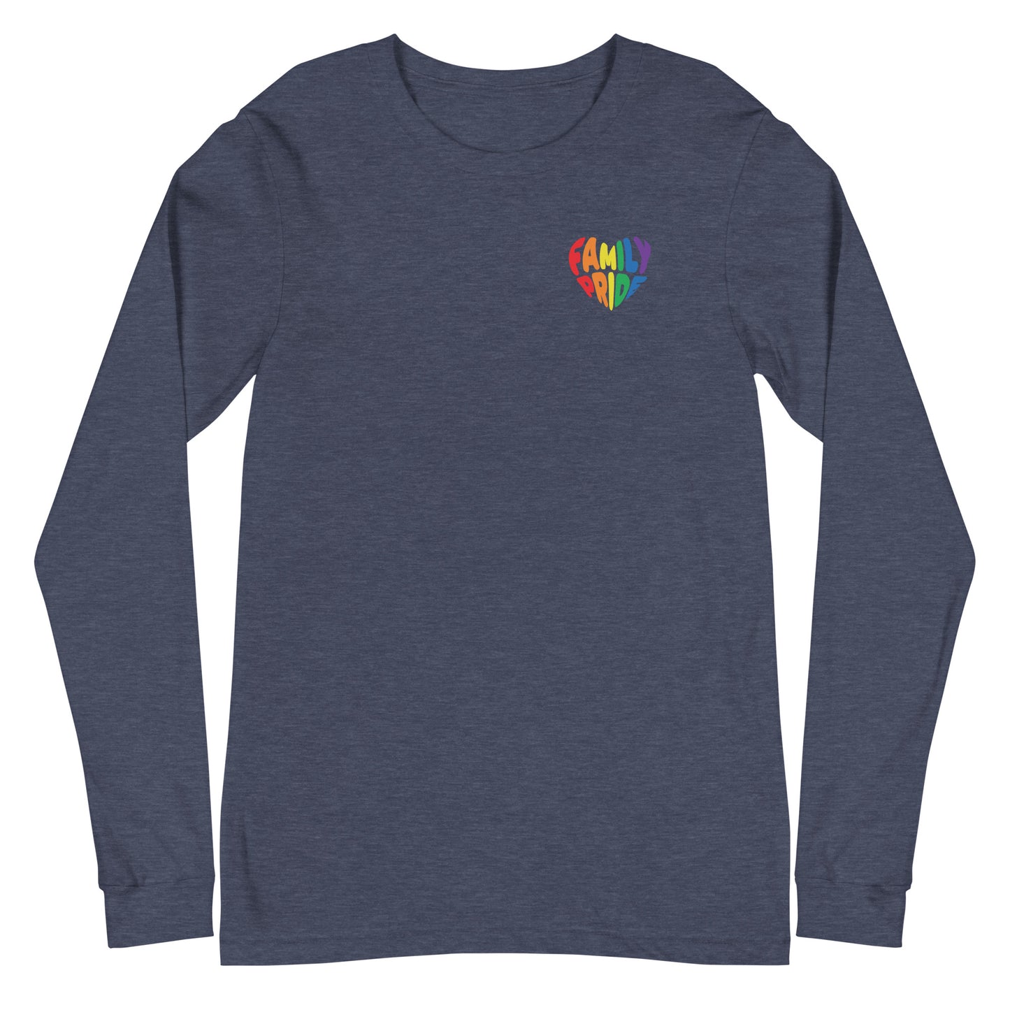 Family Pride Heart Longsleeve Tee (Double-Sided Print)