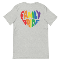 Family Pride Heart Adult Tee (Double Sided Print)