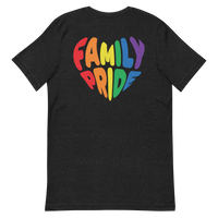 Family Pride Heart Adult Tee (Double Sided Print)