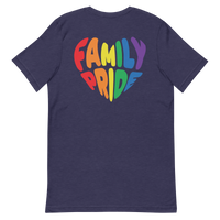 Family Pride Heart Adult Tee (Double Sided Print)