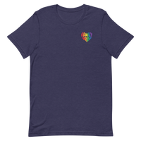 Family Pride Heart Adult Tee (Double Sided Print)