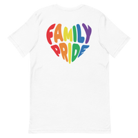 Family Pride Heart Adult Tee (Double Sided Print)