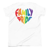 Family Pride Heart Youth Tee (Double-Sided Print)