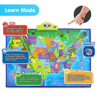 BEST LEARNING i-Poster My USA Interactive Map - Educational Talking Toy for Kids of Ages 5 to 12 Years
