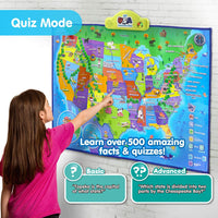BEST LEARNING i-Poster My USA Interactive Map - Educational Talking Toy for Kids of Ages 5 to 12 Years