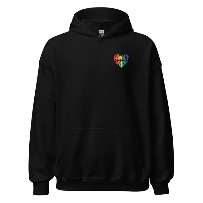 Family Pride Heart Hoodie (Double-Sided Print)