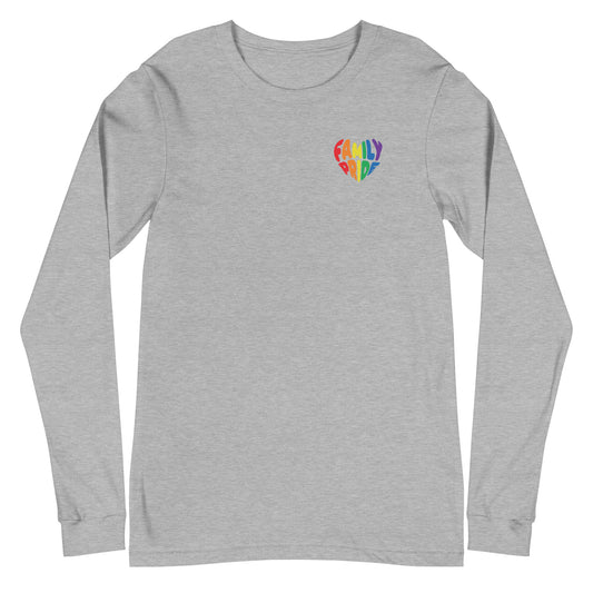 Family Pride Heart Longsleeve Tee (Double-Sided Print)