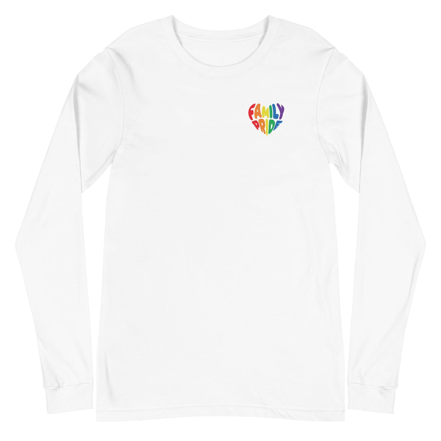 Family Pride Heart Longsleeve Tee (Double-Sided Print)