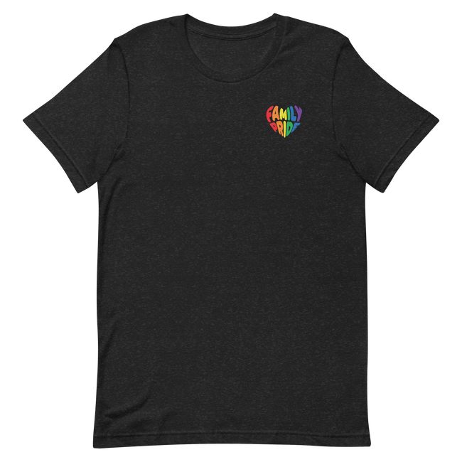 Family Pride Heart Adult Tee (Double Sided Print)