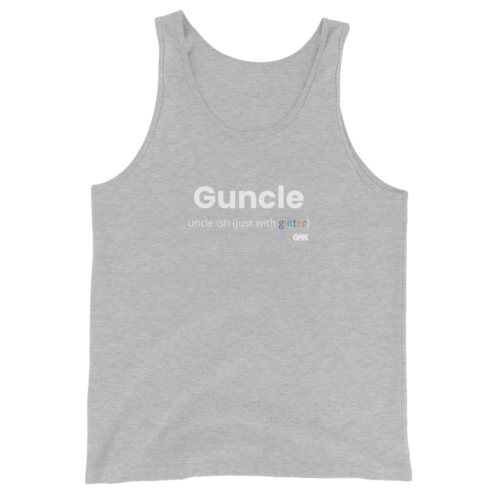 Guncle: Uncle-ish (just with glitter) Mens Tank Top