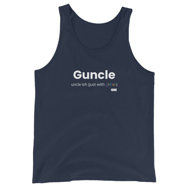 Guncle: Uncle-ish (just with glitter) Mens Tank Top