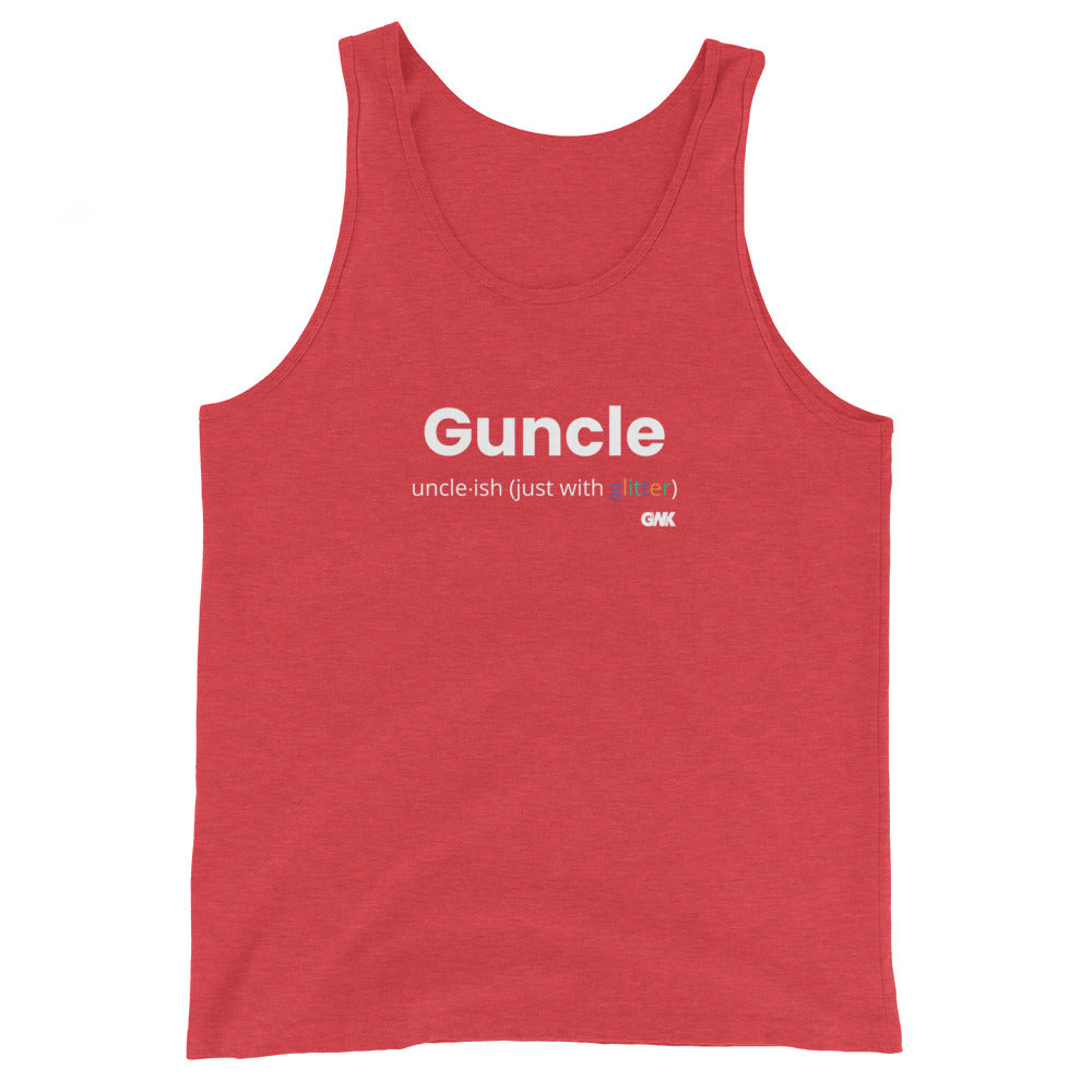 Guncle: Uncle-ish (just with glitter) Mens Tank Top